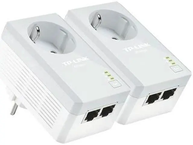 Alt view image 8 of 20 - TP-Link TL-PA4020P KIT AV500 2-Port Powerline Adapter with AC Pass Through Starter Kit