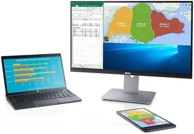 Alt view image 10 of 12 - Dell 23.8" 60 Hz IPS, Pixel Per Inch (PPI): 93 FHD LCD Monitor 8 ms (gray to gray, typical) HDMI U2417HWI U2417HWI