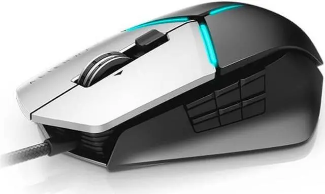 Alt view image 4 of 20 - Dell Alienware Elite Gaming Mouse: AW958 - Optical - Black, Gray - 12000 dpi - Scroll Wheel - 13 Button(s)