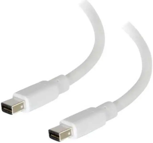 Alt view image 2 of 9 - C2G 3ft Mini DisplayPort Cable M/M - White - 3 ft Mini DisplayPort A/V Cable for Notebook, Audio/Video Device - First End: 1 x Mini DisplayPort Male Thunderbolt - Second End: 1 x Mini DisplayPort ...