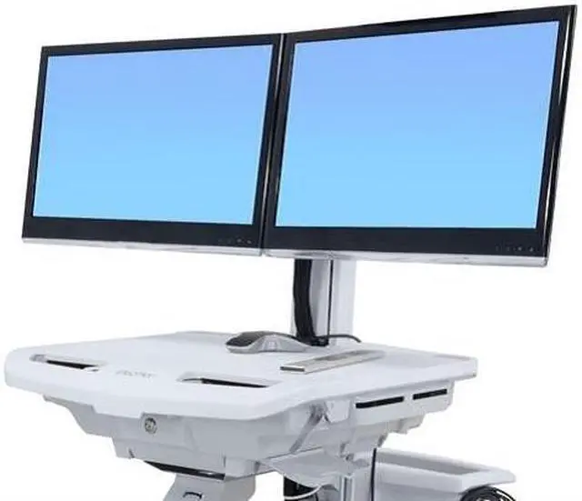 Alt view image 4 of 15 - Ergotron 98-030 Sv Dual Monitor Kit - Adjustable Arm For 2 Lcd Displays - Screen Size: 24 Inch - Cart Mountable