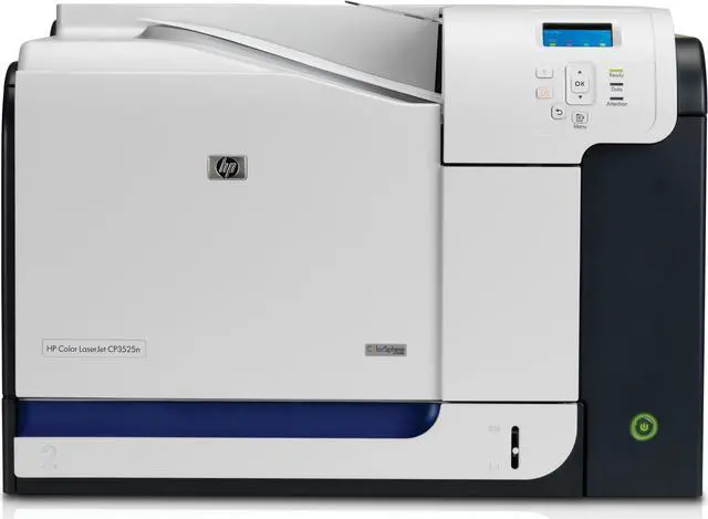 Alt view image 2 of 9 - HP Color LaserJet CP3525n CC469A Workgroup Up to 30 ppm 600 x 600 dpi Color Print Quality Color Ethernet (RJ-45) / LPT / USB Laser Printer