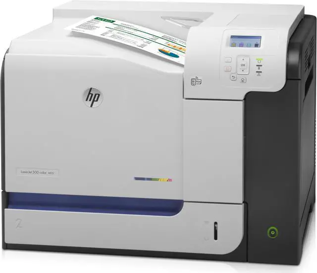 Alt view image 11 of 13 - HP LaserJet Enterprise 500 CF081A M551n Laser Printer - 32 ppm (Mono)/32 ppm (Color) - 1200 x 1200 dpi - USB - 110V AC