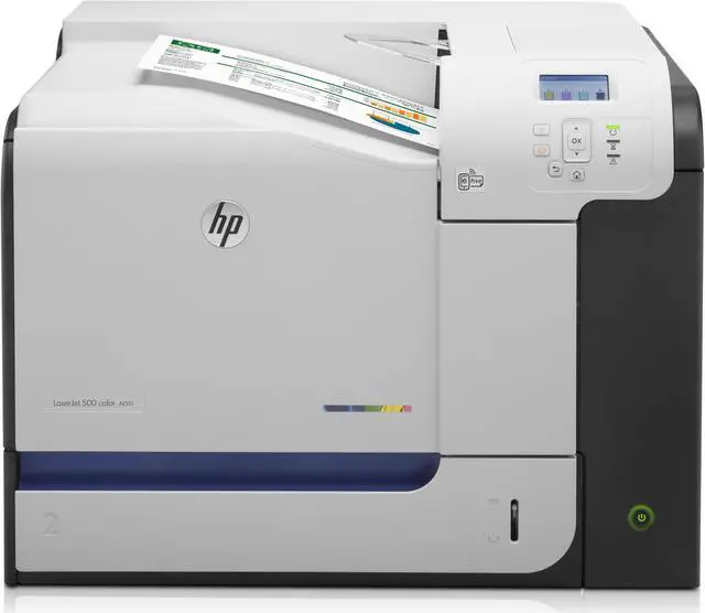 Alt view image 10 of 13 - HP LaserJet Enterprise 500 CF081A M551n Laser Printer - 32 ppm (Mono)/32 ppm (Color) - 1200 x 1200 dpi - USB - 110V AC