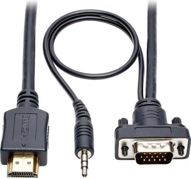 Alt view image 8 of 8 - Tripp Lite HDMI to VGA Adapter Converter Cable Active + 3.5mm M/M 1080p 6 ft. (P566-006-VGA-A)