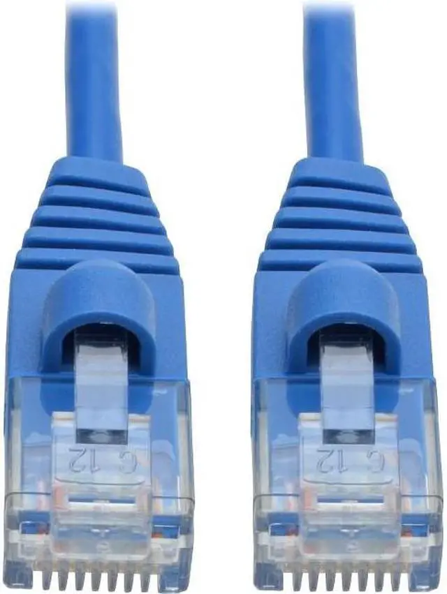 Alt view image 6 of 6 - Tripp Lite Cat6a Gigabit Snagless Molded Slim UTP Patch Cable M/M Blue 5 ft. (N261-S05-BL)