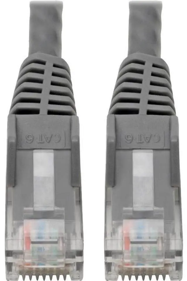 Alt view image 6 of 18 - Tripp Lite N201-06N-GY Premium Cat6 Gigabit Snagless Molded Utp Patch Cable, 24 Awg, 550 Mhz/1 Gbps (Rj45 M/M) , Gray, 6 In. - Patch Cable - Rj-45 (M) To Rj-45 (M) - 5.9 In - Utp - Cat 6 - Ieee 802.3