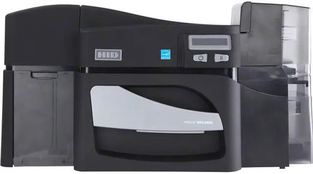 Main image of HID 055400 Fargo DTC4500e Dual-sided High Capacity Plastic Card Printer & Encoder with Single Side Lamination, USB, Ethernet, without Locking Hoppers