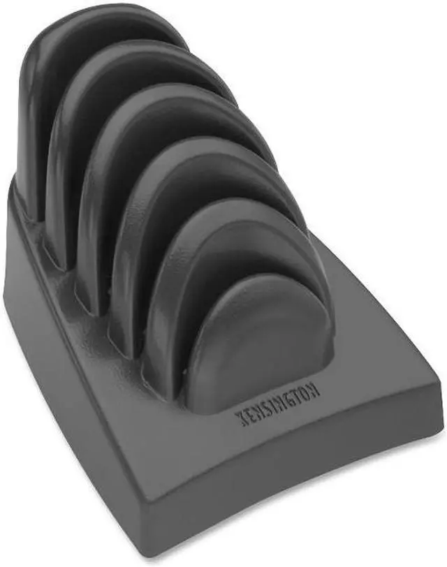 Alt view image 7 of 10 - Kensington InSight Priority Puck Five-Slot Desktop Copyholder Plastic Dark Blue/Gray 62061