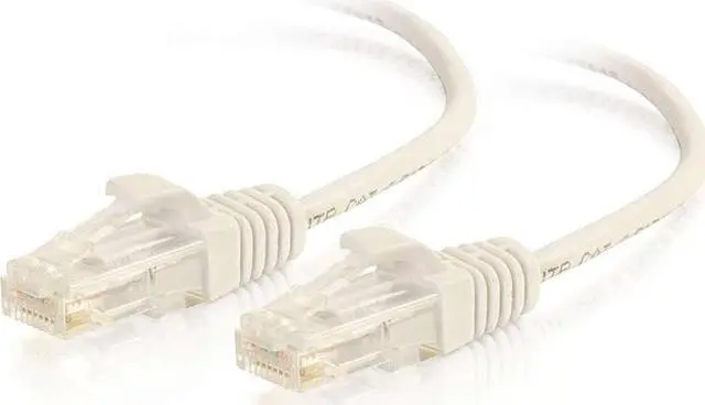 Alt view image 3 of 3 - C2G 01185 Cat6 Slim Cable - Snagless Unshielded Slim Ethernet Network Patch Cable, White (1 Feet, 0.30 Meters)