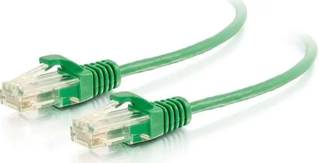 Alt view image 3 of 3 - C2G 01161 Cat6 Slim Cable - Snagless Unshielded Slim Ethernet Network Patch Cable, Green (3 Feet, 0.91 Meters)