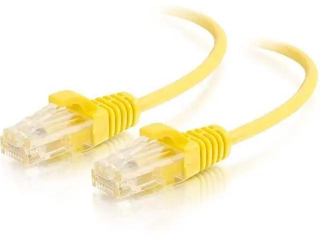 Alt view image 3 of 3 - C2G 01173 Cat6 Slim Cable - Snagless Unshielded Slim Ethernet Network Patch Cable, Yellow (7 Feet, 2.13 Meters)