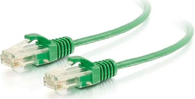 Alt view image 3 of 3 - C2G 01164 Cat6 Slim Cable - Snagless Unshielded Slim Ethernet Network Patch Cable, Green (10 Feet, 3.04 Meters)