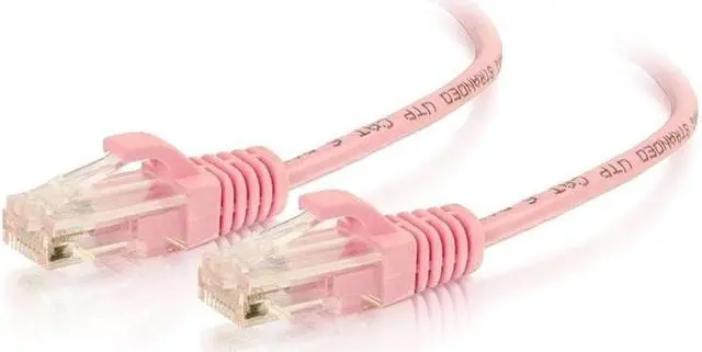 Alt view image 3 of 3 - C2G 01193 Cat6 Slim Cable - Snagless Unshielded Slim Ethernet Network Patch Cable, Pink (7 Feet, 2.13 Meters)