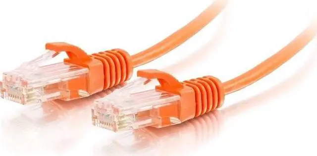 Alt view image 3 of 3 - C2G 01176 Cat6 Slim Cable - Snagless Unshielded Slim Ethernet Network Patch Cable, Orange (3 Feet, 0.91 Meters)