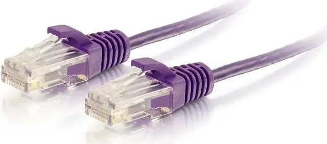 Alt view image 3 of 3 - C2G 01181 Cat6 Slim Cable - Snagless Unshielded Slim Ethernet Network Patch Cable, Purple (3 Feet, 0.91 Meters)
