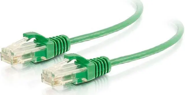 Alt view image 3 of 3 - C2G 01162 Cat6 Slim Cable - Snagless Unshielded Slim Ethernet Network Patch Cable, Green (5 Feet, 1.52 Meters)