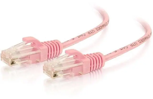 Alt view image 3 of 3 - C2G 01194 Cat6 Slim Cable - Snagless Unshielded Slim Ethernet Network Patch Cable, Pink (10 Feet, 3.04 Meters)