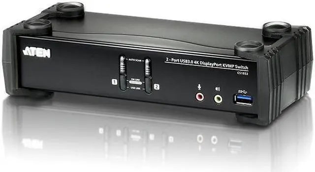 Alt view image 3 of 14 - ATEN CS1922 2-Port USB 3.0 4K DisplayPort KVMP Switch