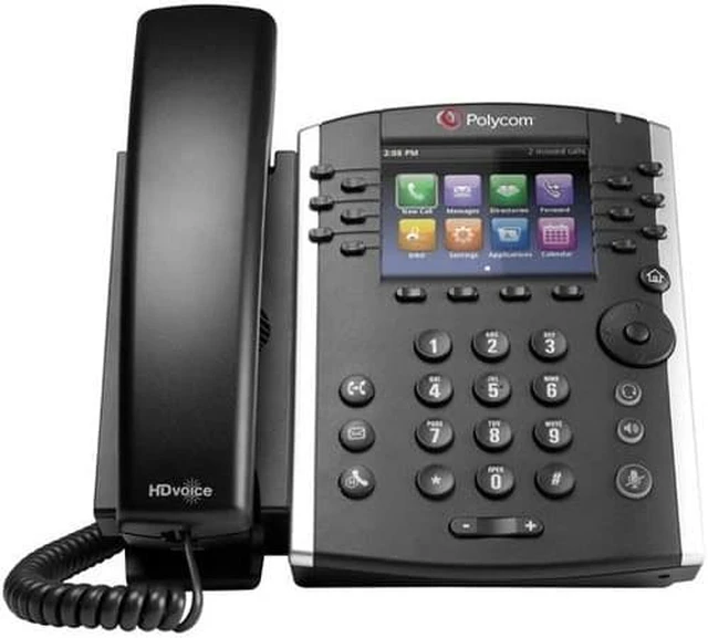 Alt view image 2 of 8 - Polycom - 2200-46162-019 - VVX 410 12-line Desktop Phone (PoE) Gigabit Ethernet Skype for Business Edition