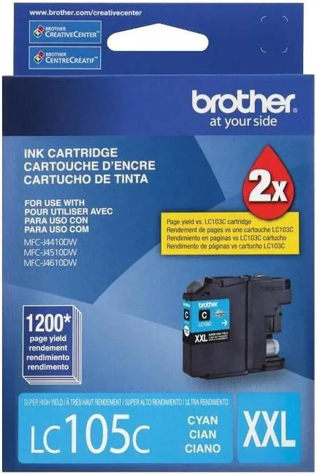Alt view image 3 of 10 - Brother Innobella LC105CS Ink Cartridge - Cyan