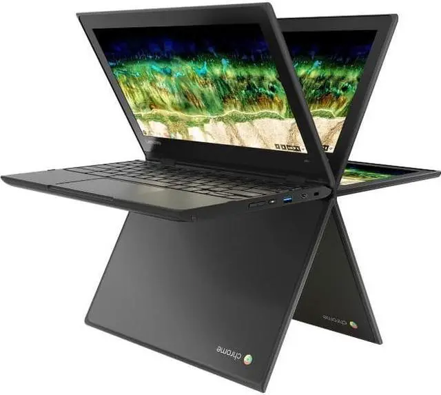 Main image of Lenovo NB 81ES000ACF 500e 11.6Intel N3450 4GB 32GB Chromebook French OS&KB