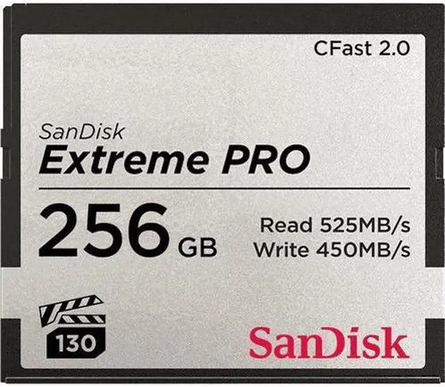 Alt view image 2 of 10 - SanDisk Extreme Pro 256GB CFast 2.0 Memory Card SDCFSP-256G-G46D
