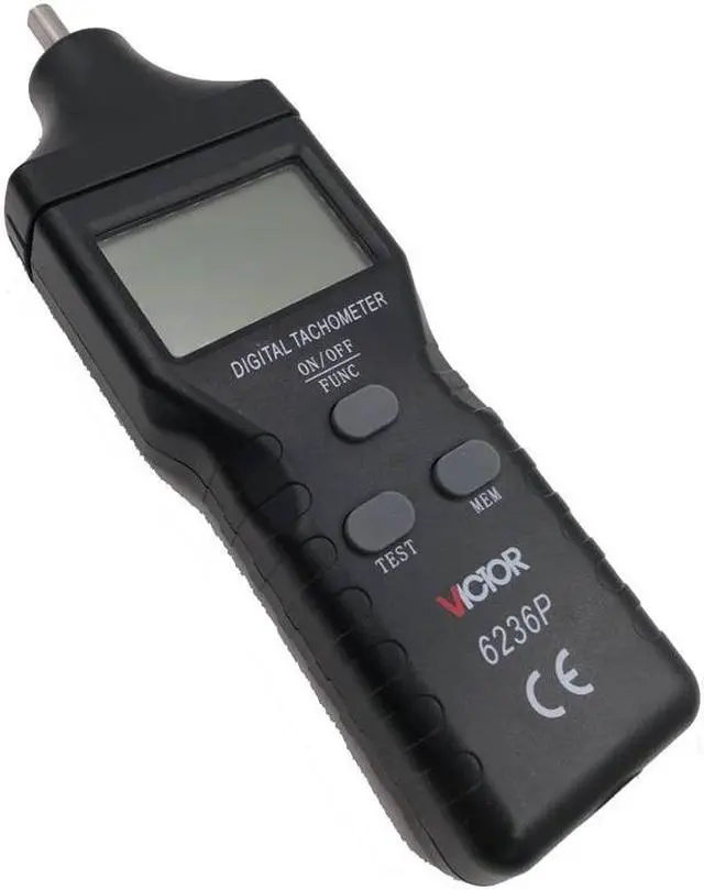 Alt view image 3 of 5 - VICTOR VC6236P Digital Laser non-contact tachometer photoelectric Tachometer 5 digits large screen LCD display