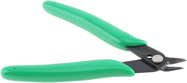 Alt view image 2 of 3 - Multifunctional High-carbon Steel Diagonal Pliers Electronic Cutting Pliers with Rubber Handle for Copper Wire / Plastic Burr Edge - Green