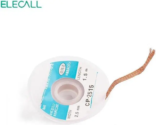 Alt view image 4 of 4 - ELECALL The Best BGA Desoldering Braid Solder Wire CP-2515 2.5mm Suction-line 1.5m Length Wick/Soldering Accessory