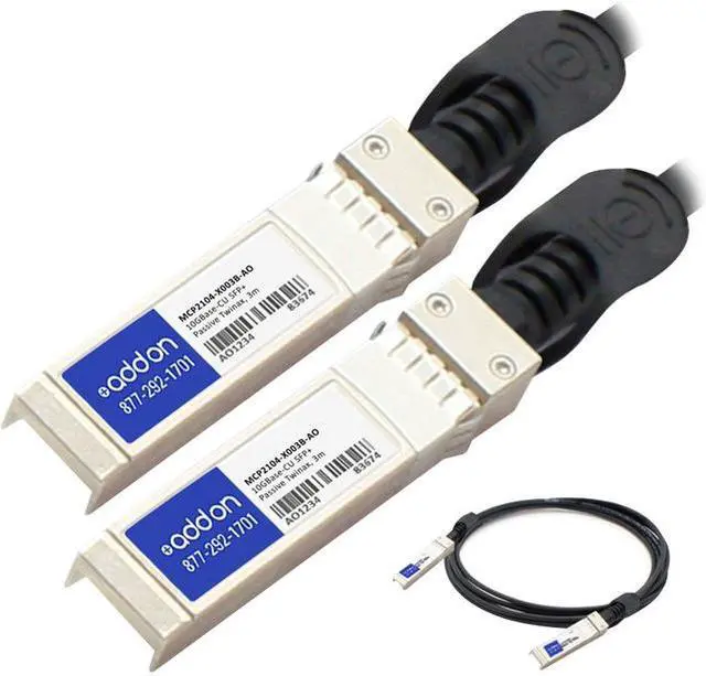 Main image of AddOn Mellanox MCP2104-X003B Compatible TAA Compliant 10GBase-CU SFP+ to SFP+ Direct Attach Cable -