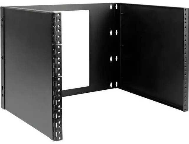 Alt view image 3 of 20 - Tripp Lite 8U Wall-Mount Bracket for Small Switches, Patch Panels Hinged - Black