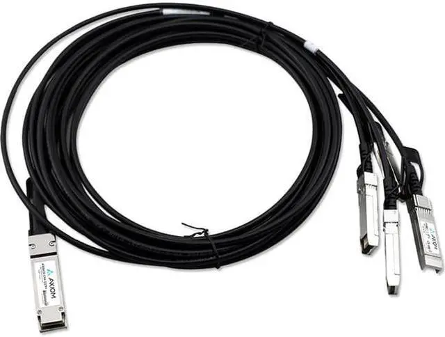 Alt view image 4 of 4 - Axiom AA1404041-E6-AX 40Gbase Direct Attach Cable - Qsfp+ To Sfp+ - 33 Ft - Twinaxial - Passive