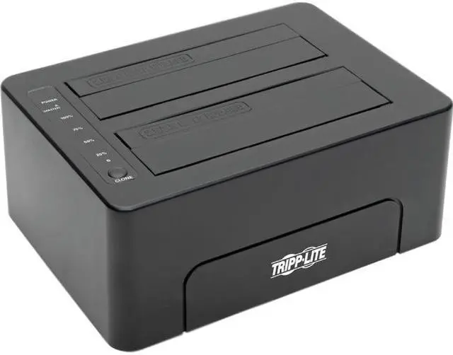 Alt view image 12 of 20 - TRIPP LITE U439-002-CG2 USB 3.0 SUPERSPEED TO DUAL SATA EXTERNAL HARD DRIVE DOCKING STATION WITH CLONING