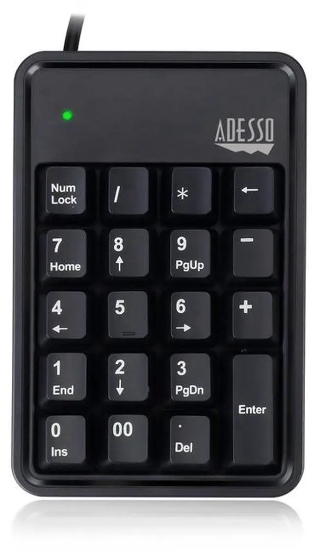 Alt view image 7 of 19 - Adesso 19-Key Usb Numeric Keypad ,Built-In 3-Port  Usb Hubs , Durable  Mechnical