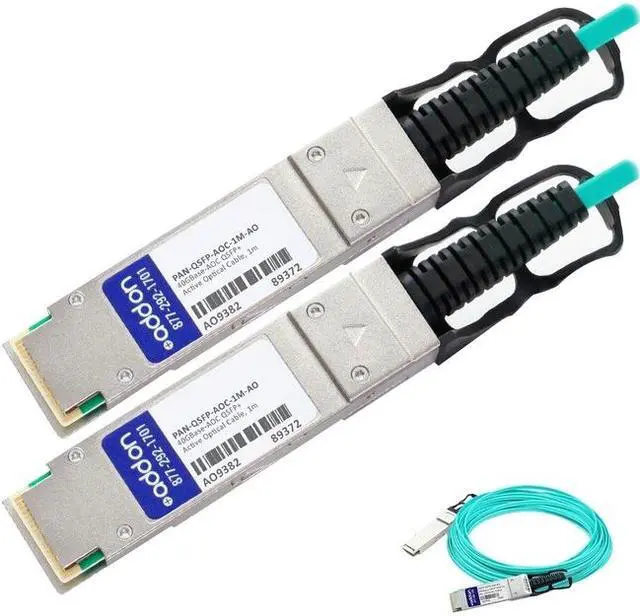 Alt view image 4 of 4 - AddOn PAN-QSFP-AOC-2M-AO 6.6 ft. Fiber Optic Cable