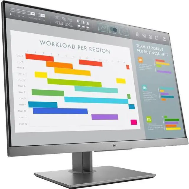 Alt view image 4 of 9 - HP EliteDisplay E243i 23.8" WUXGA 16:10 1920 x 1200 IPS DisplayPort HDMI VGA VESA Tilt Swivel Pivot Height Adjust Anti-Glare Monitor