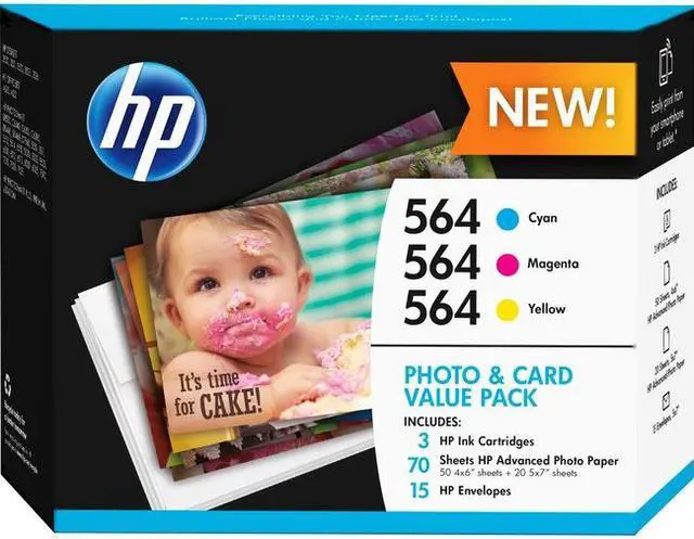Main image of HP 564 PHOTO AND CARD VALUE PACK, 70 SHEETS
