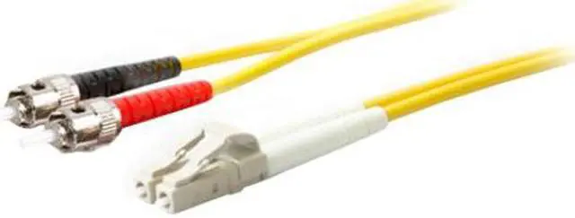 Main image of THIS IS A 5M LC (MALE) TO ST (MALE) YELLOW DUPLEX RISER-RATED FIBER PATCH CABLE.