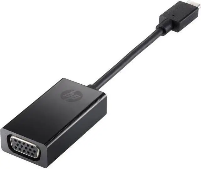 Alt view image 5 of 8 - HP - External video adapter - USB-C - VGA - black USB-C to VGA Adapter