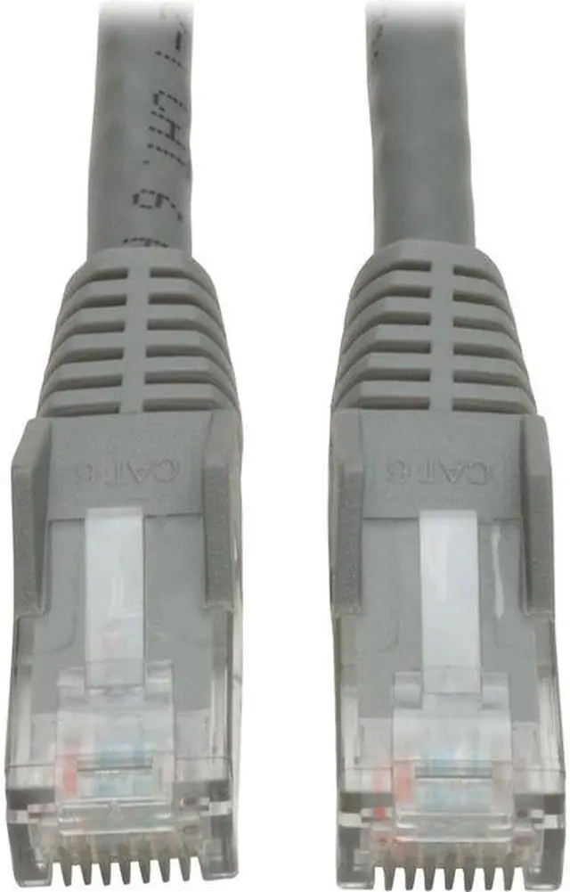 Alt view image 3 of 12 - CAT6 GIGABIT SNAGLESS MOLDED PATCH CABLE (RJ45 M/M) - GREY, 35-FT.