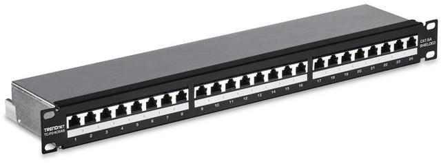 Alt view image 11 of 14 - TRENDnet TC-P24C6AS 24-port Cat6A Shielded 1U Patch Panel, 1000BASE-T / 10GBASE-T Support, compatible with cat5e, cat6, cat6a, 110 or Krone type
