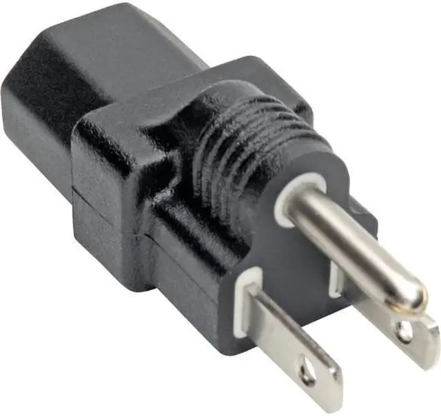 Alt view image 2 of 13 - Tripp Lite P006-000 NEMA 5-15P to IEC-320-C13 Power Cord Adapter - 10A, 125V, Black