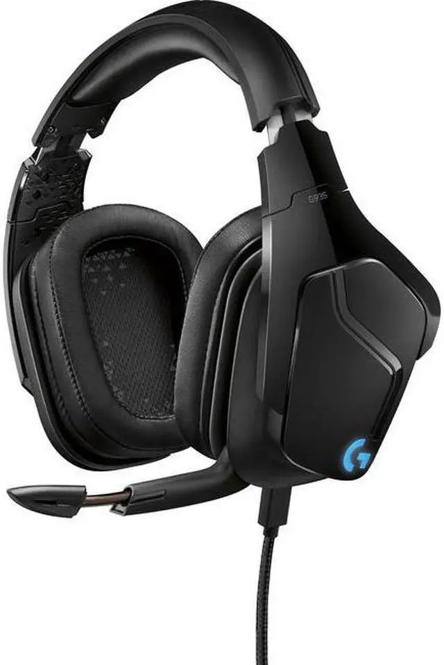 Alt view image 7 of 20 - Logitech - G935 Wireless 7.1 Surround Sound Over-the-Ear Gaming Headset for PC with LIGHTSYNC RGB Lighting - Black/Blue