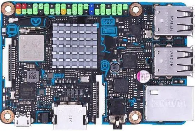 Alt view image 11 of 20 - ASUS Tinker Board S Quad-Core 1.8GHz SoC 2GB RAM 16GB eMMC Storage GB LAN Wi-Fi & GPIO Connectivity Motherboard