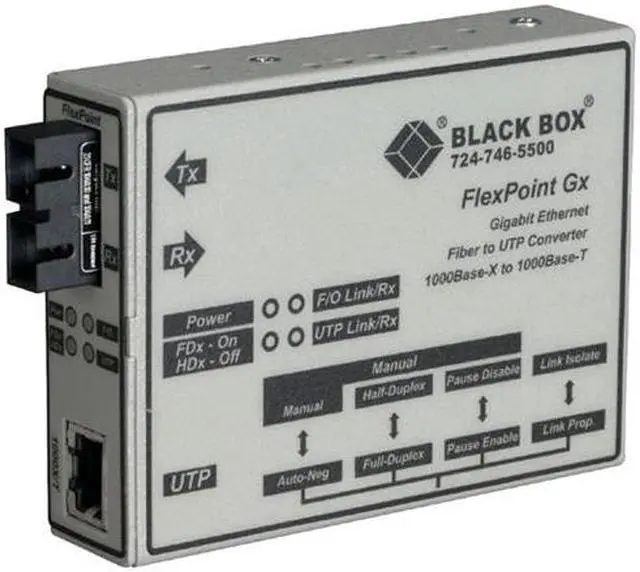 Alt view image 2 of 5 - Black Box FlexPoint Gigabit Ethernet Media Converter