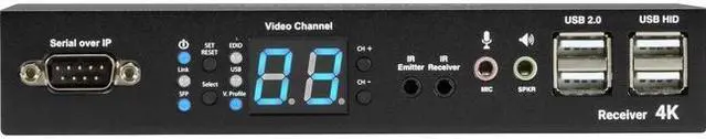 Alt view image 2 of 11 - Black Box VX-HDMI-4KIP-RX MediaCento IPX 4K Receiver HDMI USB Serial IR Audio