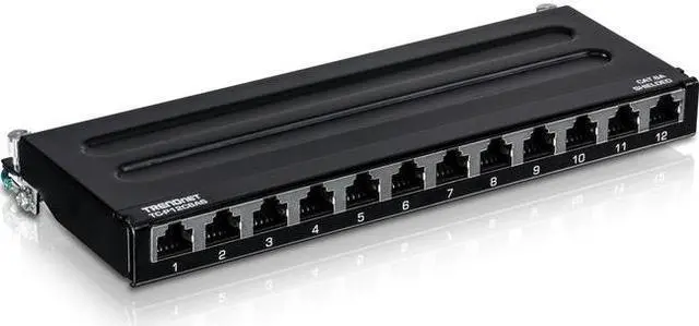 Alt view image 9 of 20 - TRENDnet TC-P12C6AS (V1.0R) 12-Port Cat6A Shielded Wall Mount Patch Panel