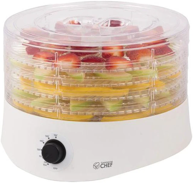 Alt view image 10 of 10 - Commercial Chef Food Dehydrator, Dehydrator for Food and Jerky, Freeze Dryer, CCD100W6, 280 Watts, White