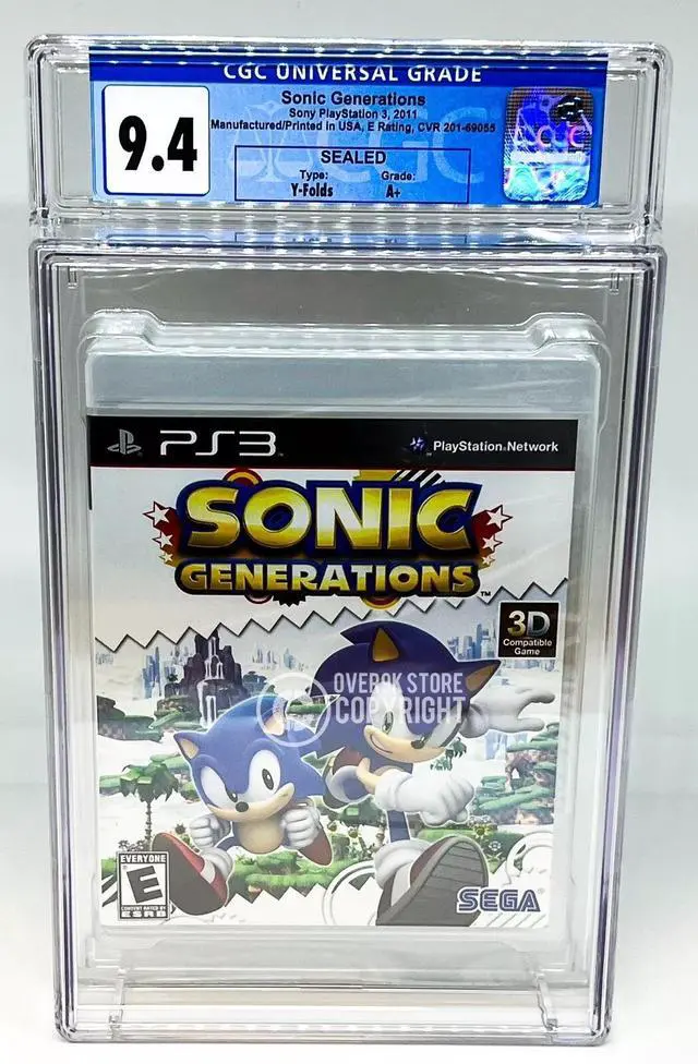 Main image of Sonic Generations  PS3  CGC 9.4 A+ Sealed Graded Video Game Not VGA  WATA